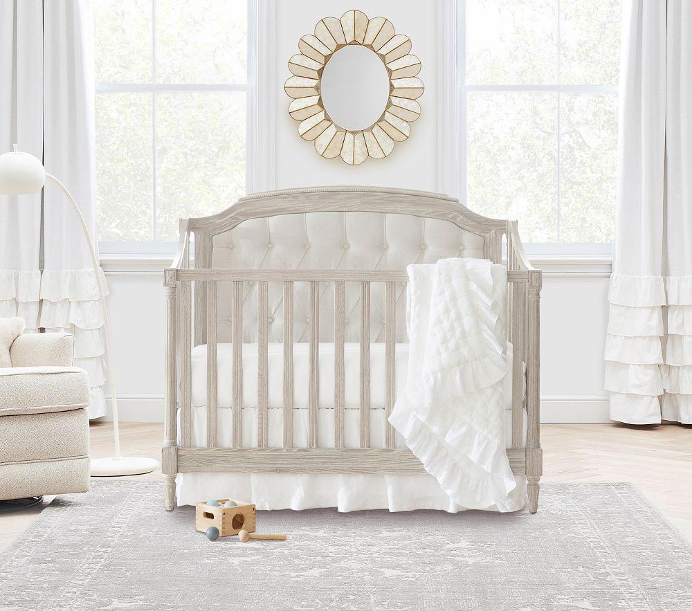 Ruffle Belgian Linen Cot Skirt Pottery Barn Kids Australia